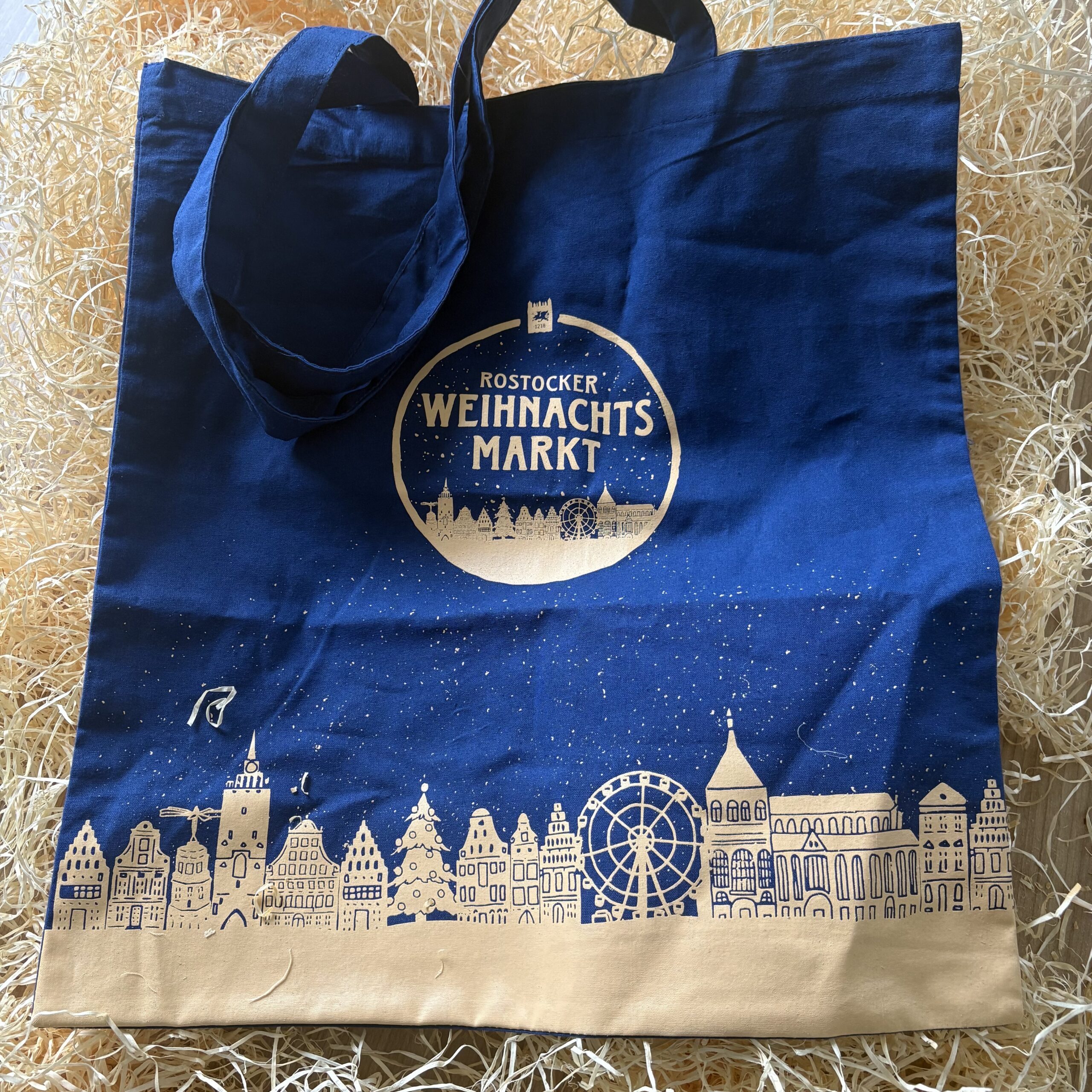 Einkaufsbeutel vom Rostocker Weihnachtsmarkt