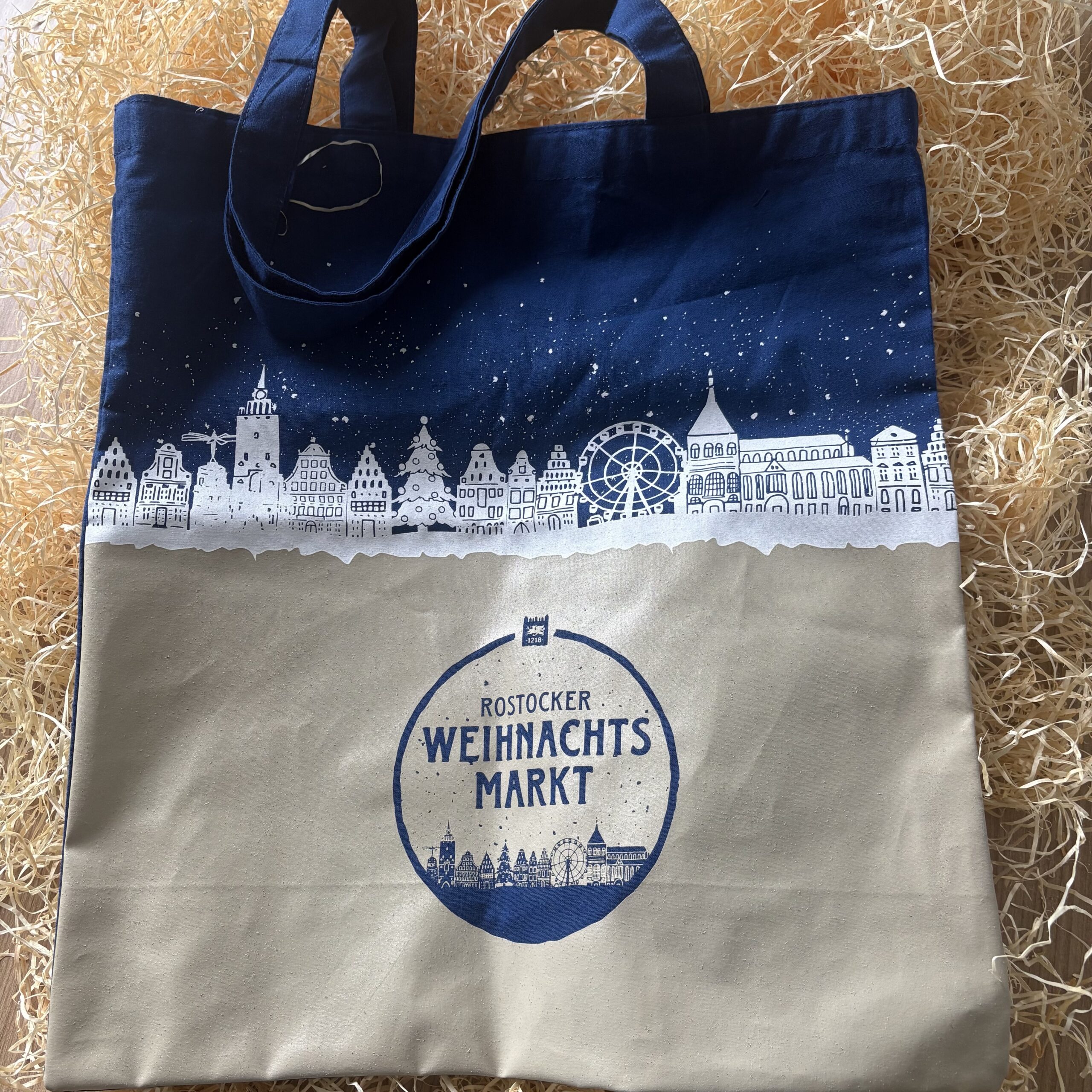 Einkaufsbeutel vom Rostocker Weihnachtsmarkt
